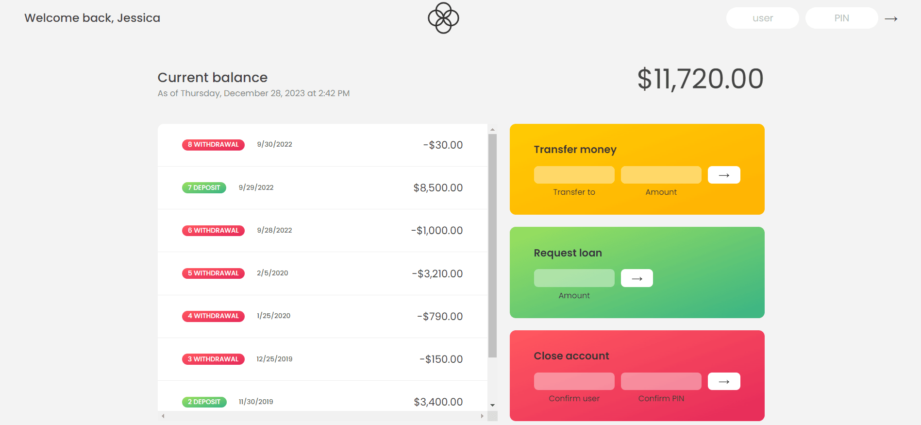 Bankist (Fictional Bank)